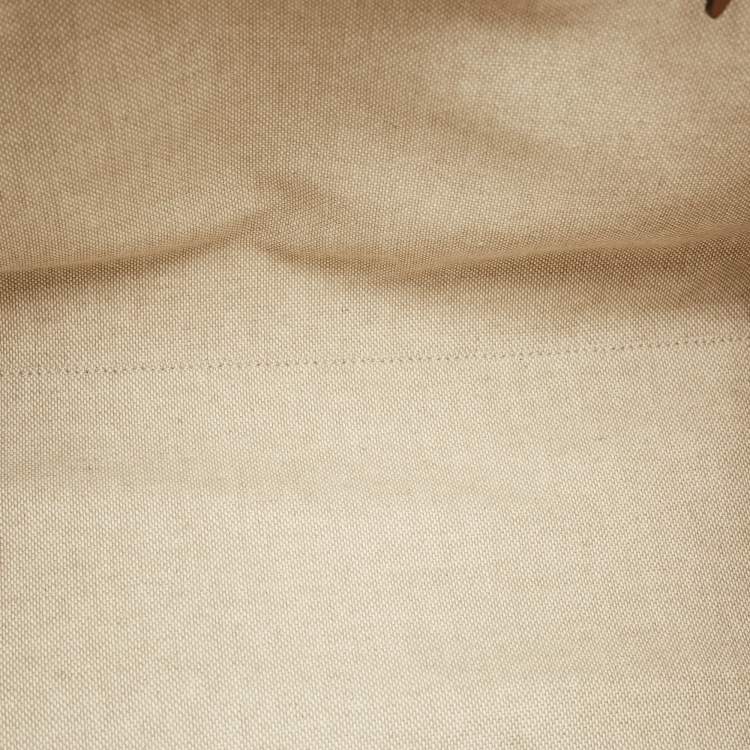 Pre Owned Jimmy Choo Tan/natural Canvas Varenne Tote