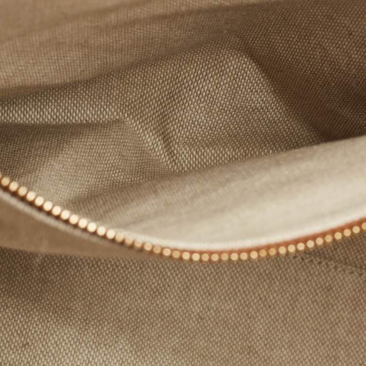 Pre Owned Jimmy Choo Tan/natural Canvas Varenne Tote