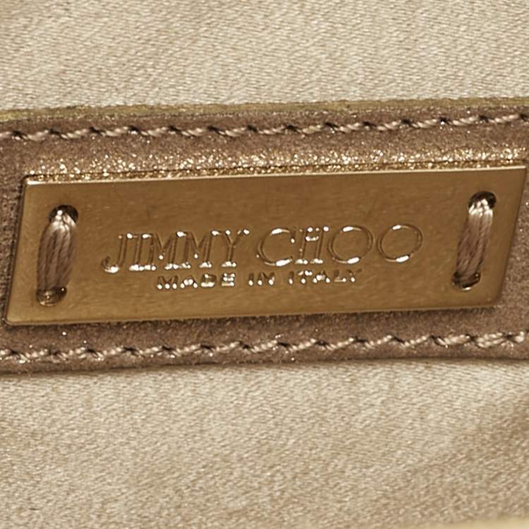 Pre Owned Jimmy Choo Brown Marble Effect Acrylic Candy Chain Clutch