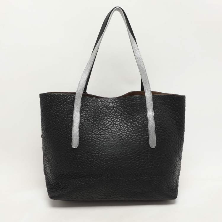 Pre Owned Jimmy Choo Burgundy Leather and Suede Twist Tote