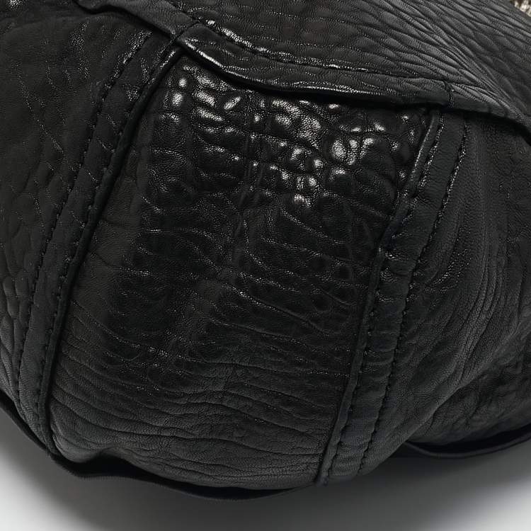 Pre Owned Jimmy Choo Black Pebbled Leather Large Nica Tote
