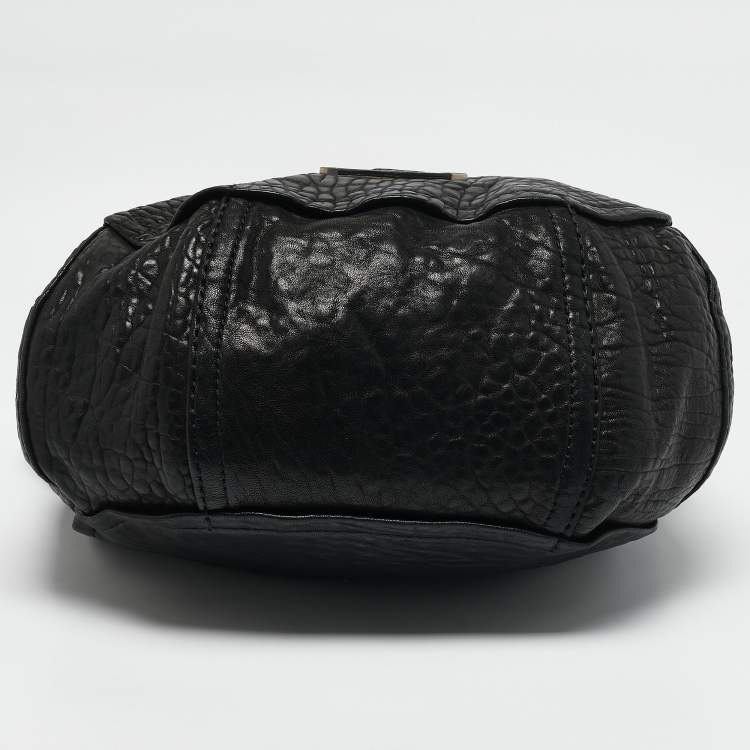 Pre Owned Jimmy Choo Black Pebbled Leather Large Nica Tote