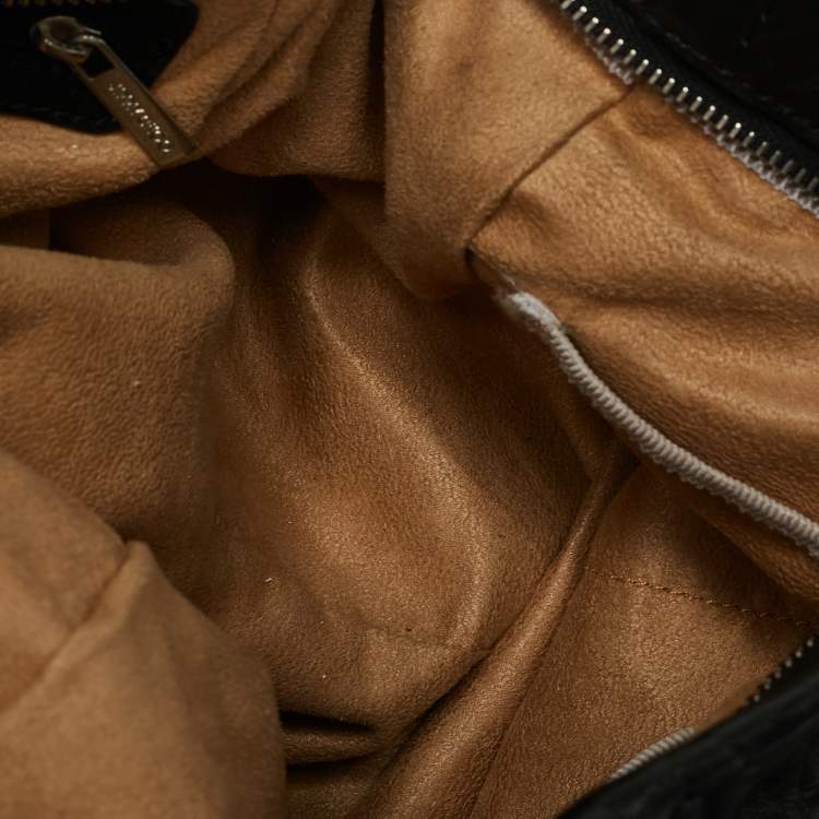 Pre Owned Jimmy Choo Black Pebbled Leather Large Nica Tote
