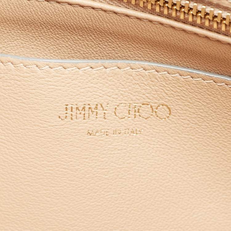 Pre Owned Jimmy Choo Beige Python Rebel Flap Shoulder Bag