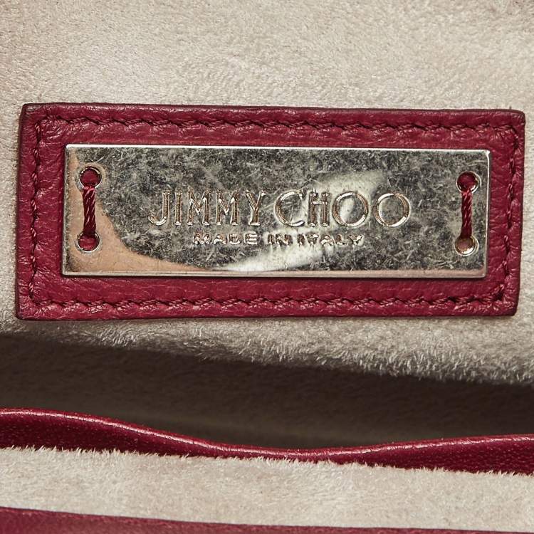 Pre Owned Jimmy Choo Gold/Beige Leather Medium Riley Tote