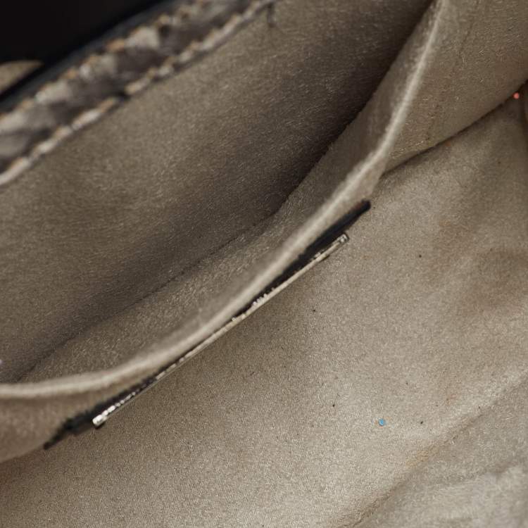 مملوكة مسبقًا Jimmy Choo Silver Snakeskin Embossed Leather Rebel Crossbody Bag