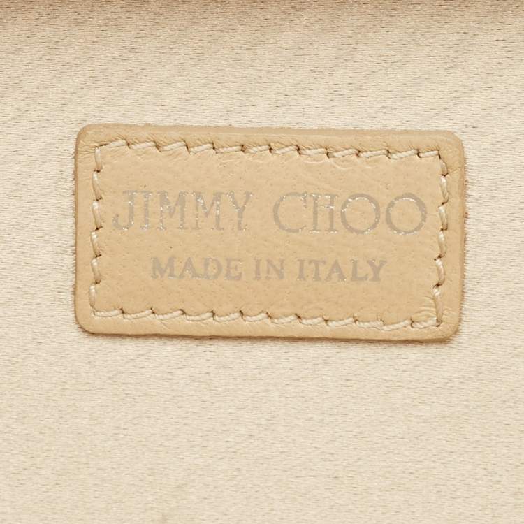 Pre Owned Jimmy Choo Grey Leather Frame Clutch