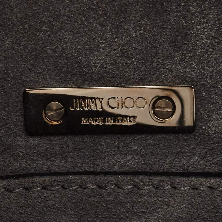 Pre Owned Jimmy Choo Black Croc Embossed Leather Varenne Hobo