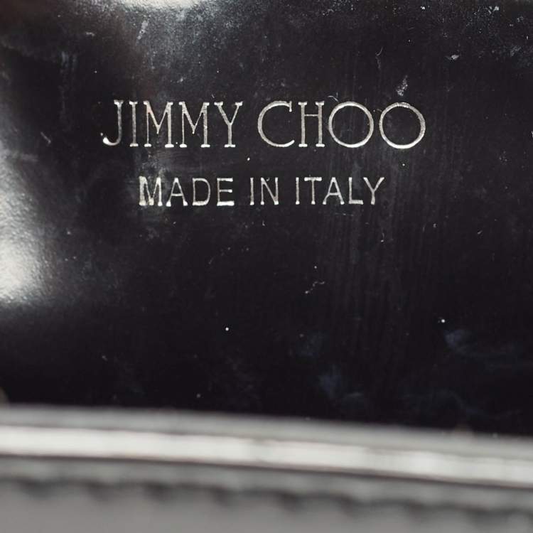 Pre Owned Jimmy Choo Black Glossy Leather Madeline Shoulder Bag