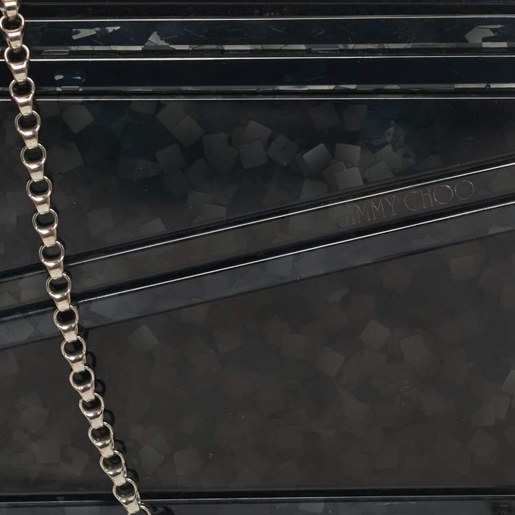 Pre Owned Jimmy Choo Black Acrylic Candy Chain Clutch Bag
