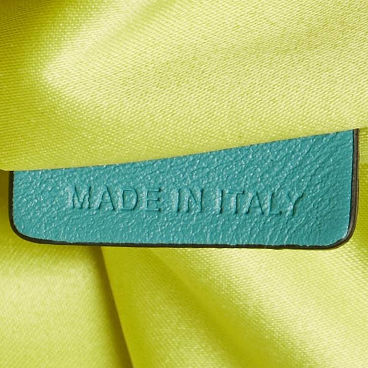 Pre Owned Jimmy Choo Malibu Green Towelling Fabric Logo Tote