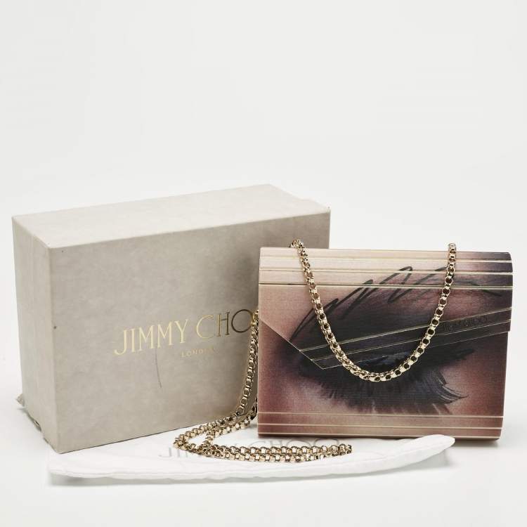 Pre Owned Jimmy Choo Multicolor Holographic Eye Acrylic Candy Chain Clutch