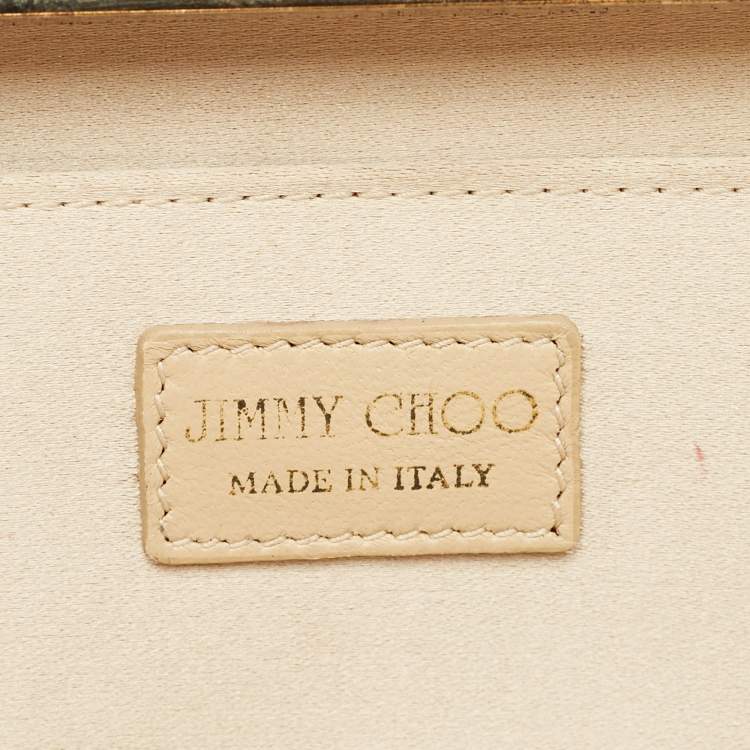 Pre Owned Jimmy Choo Red Leather Long Frame Clutch