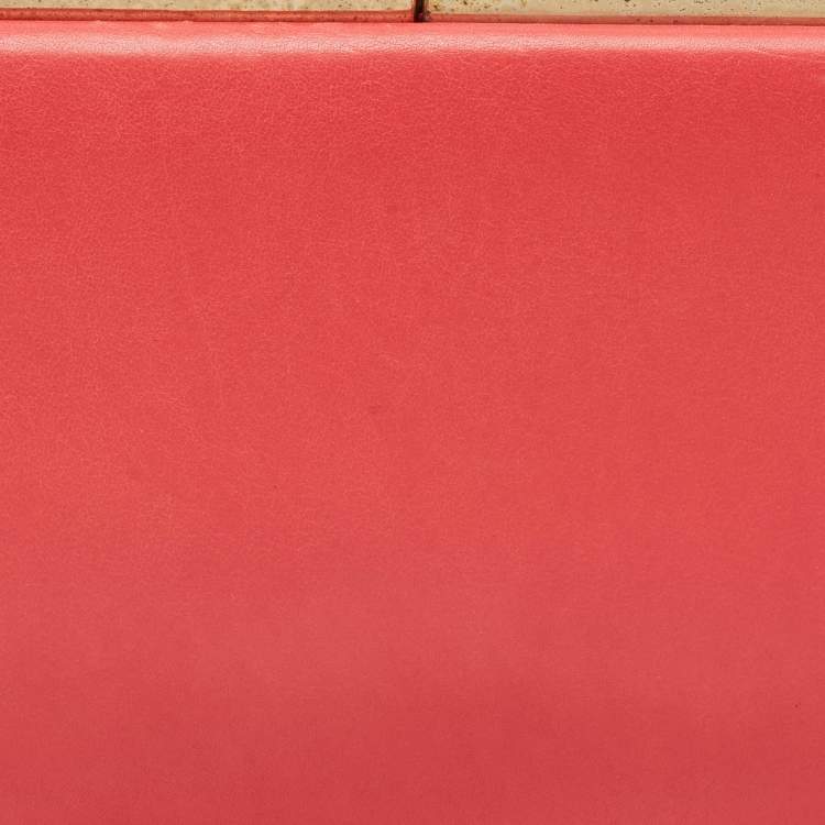 Pre Owned Jimmy Choo Red Leather Long Frame Clutch