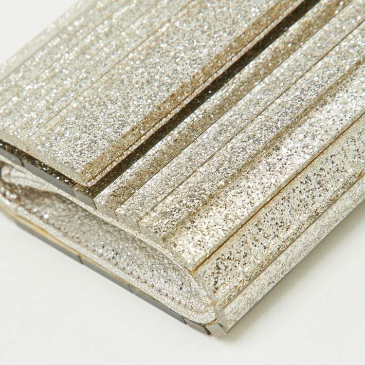 Pre Owned Jimmy Choo Gold Acrylic Sweetie Chain Clutch
