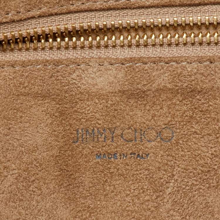 Pre Owned Jimmy Choo Beige Leather Shopper Tote