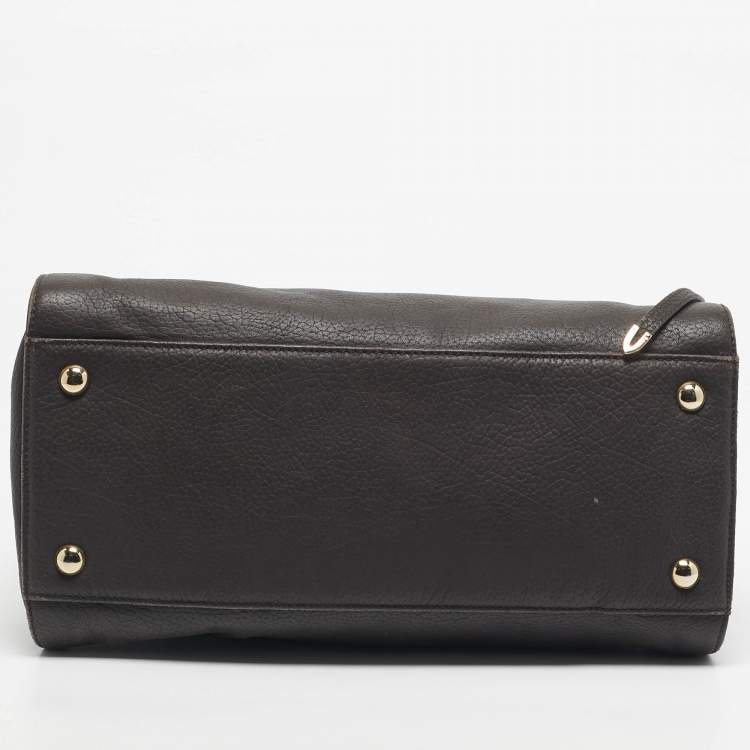 Pre Owned Jimmy Choo Cacao Leather Rosalie Satchel