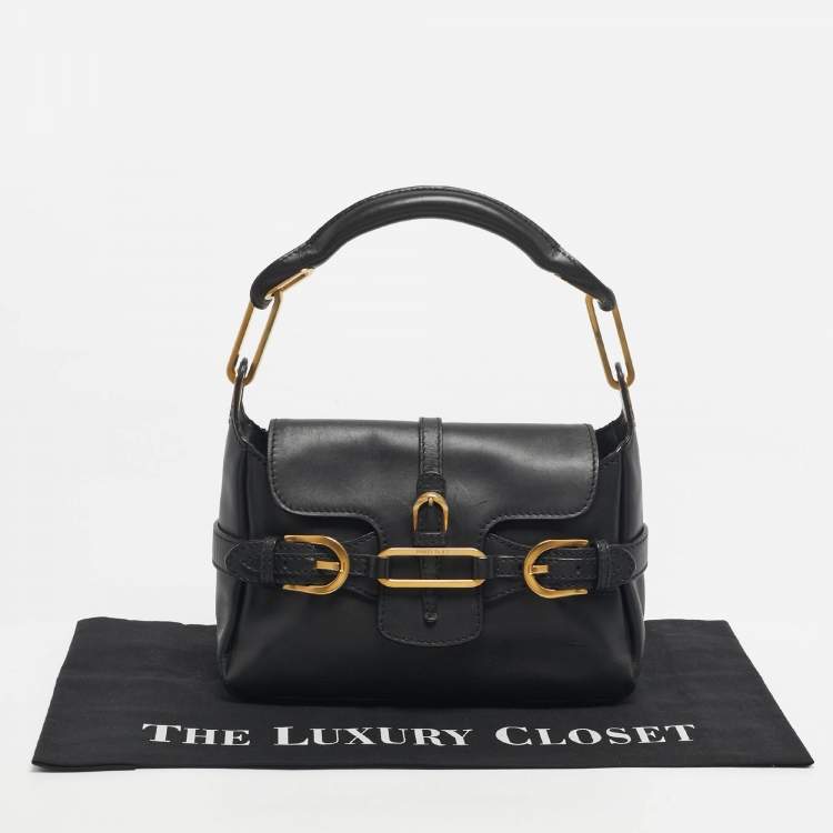 Pre Owned Jimmy Choo Black Leather Small Tulita Shoulder Bag