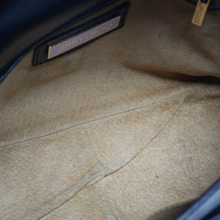 Pre Owned Jimmy Choo Black Leather Small Tulita Shoulder Bag
