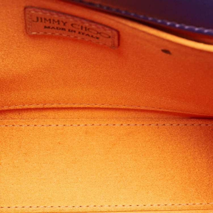 Pre Owned Jimmy Choo Multicolor Snakeskin Embossed Leather Ava Crossbody Bag