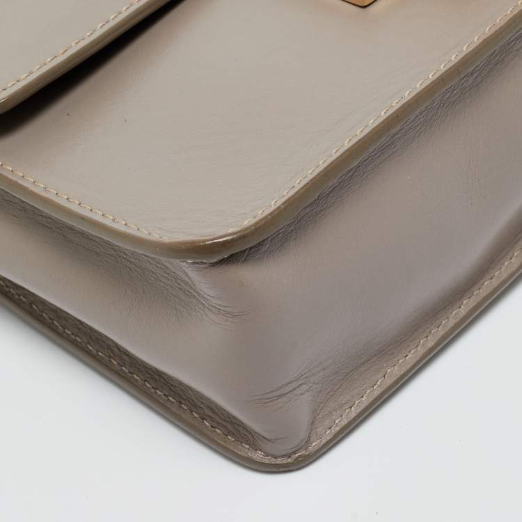 Pre Owned Jimmy Choo Grey Leather Rebel Crossbody Bag