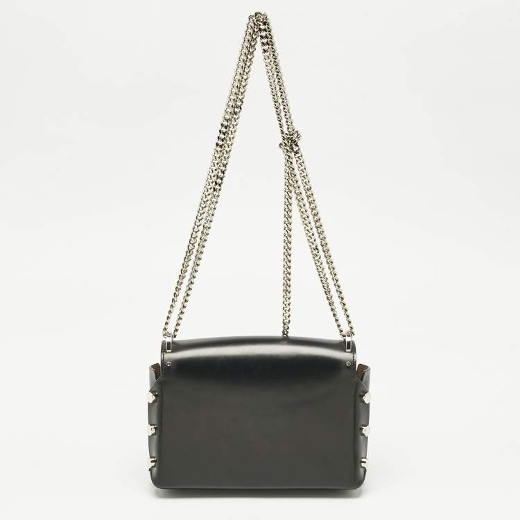 Pre Owned Jimmy Choo Black Leather Lockett City Shoulder Bag