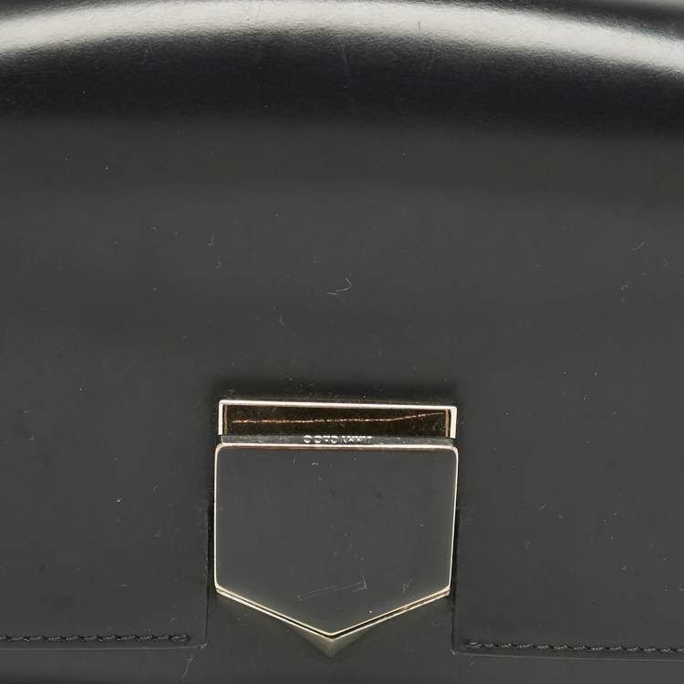 Pre Owned Jimmy Choo Black Leather Lockett City Shoulder Bag