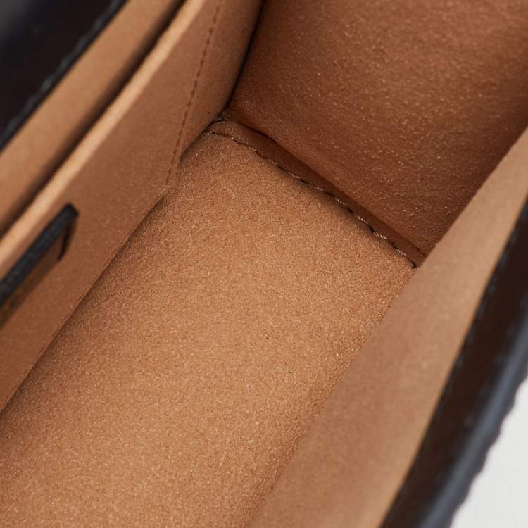 Pre Owned Jimmy Choo Black Leather Faux Pearl Varenne Shoulder Bag