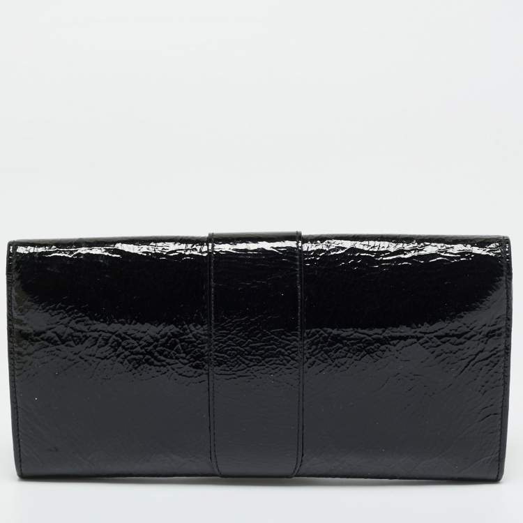 Pre Owned Jimmy Choo Black Patent Leather Reese Clutch