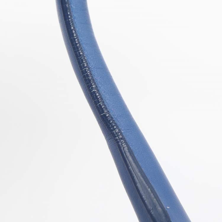 Pre Owned Jimmy Choo Blue Leather and Suede Riley Tote