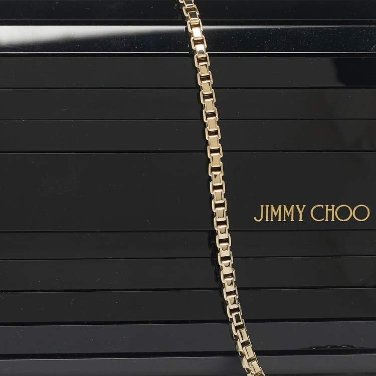 Pre Owned Jimmy Choo Black Acrylic Sweetie Chain Clutch