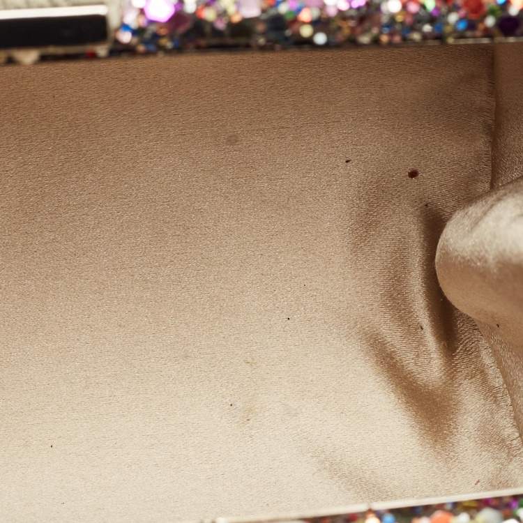 Pre Owned Jimmy Choo Multicolor Glitter Fabric Mini Tube Clutch