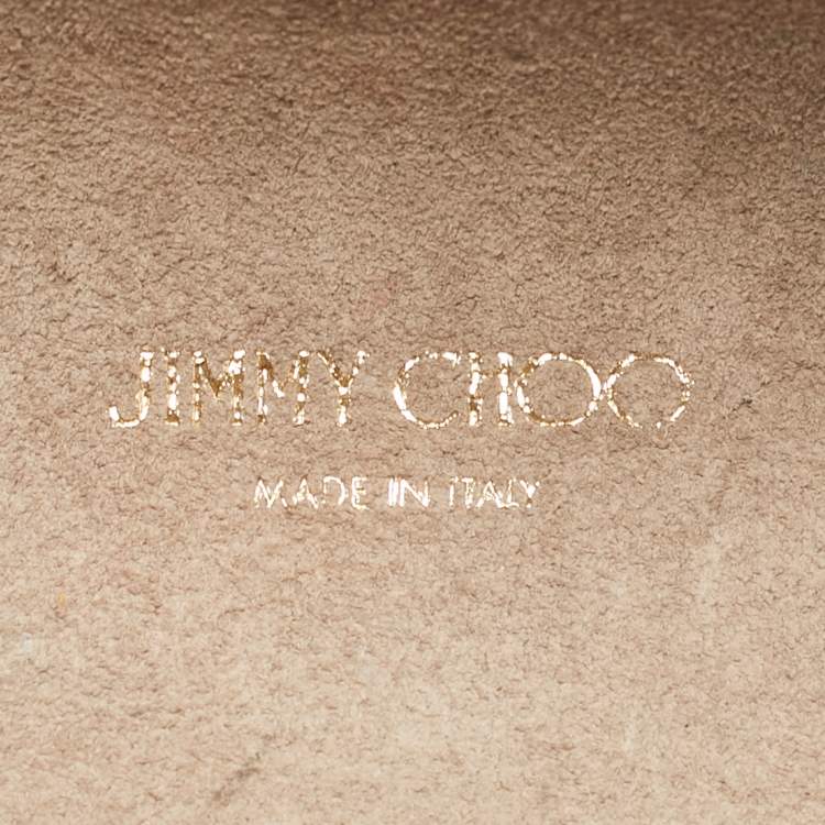 Pre Owned Jimmy Choo Blue Leather Lockett City Shoulder Bag