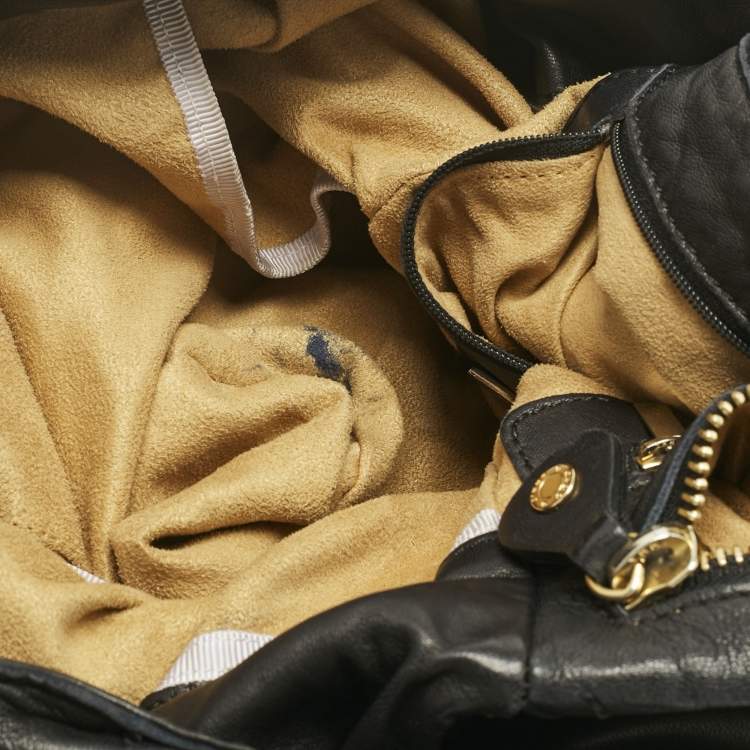 Pre Owned Jimmy Choo Black Leather Saba Hobo