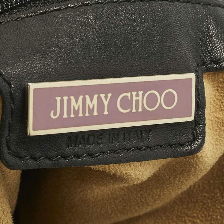 Pre Owned Jimmy Choo Black Leather Saba Hobo