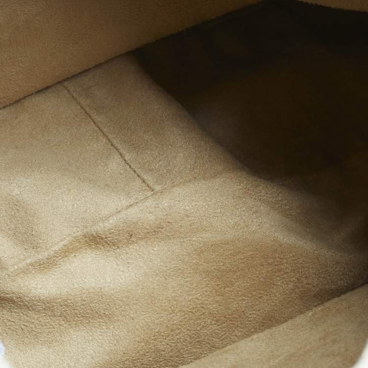 Pre Owned Jimmy Choo Peach Textured Leather and Snakeskin Small Sky Bangle Hobo