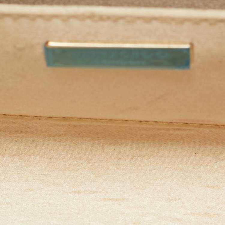 Pre Owned Jimmy Choo Black Acrylic and Leather Candy Chain Clutch 