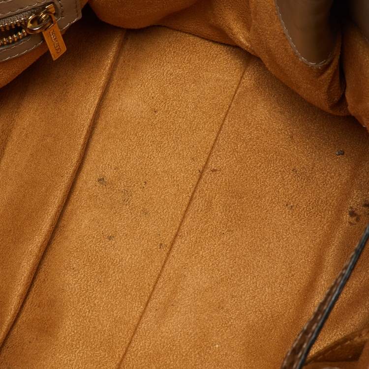 مملوكة مسبقًا Jimmy Choo Metallic Brown Python Rosalie Satchel