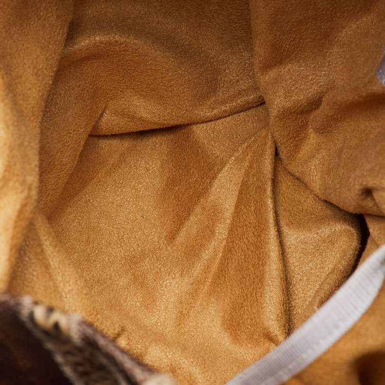 Pre Owned Jimmy Choo Brown Karung and Snakeskin Large Saba Hobo