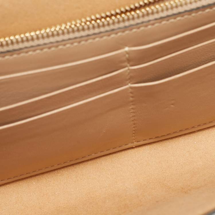 Pre Owned Jimmy Choo Emmie Gold Leather Chain Clutch