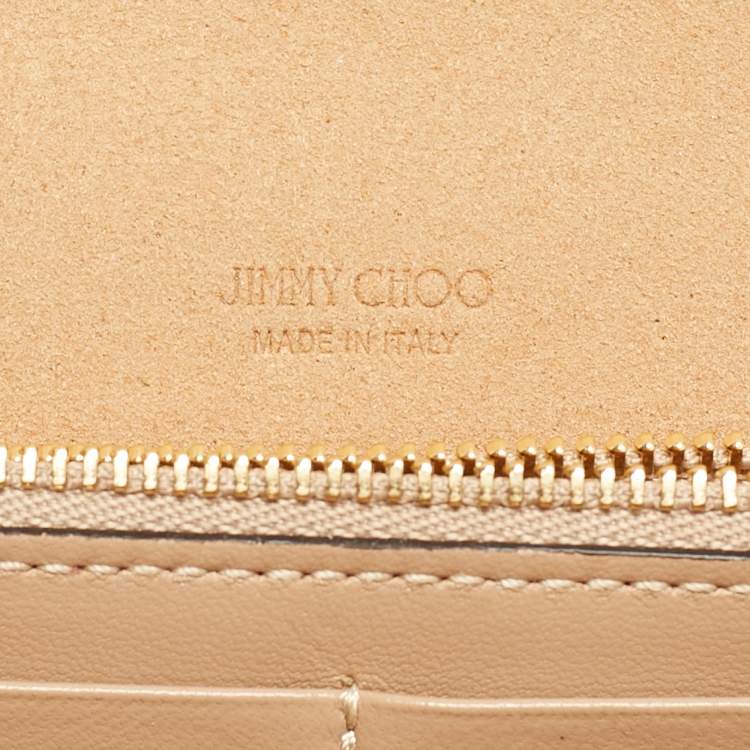 Pre Owned Jimmy Choo Emmie Gold Leather Chain Clutch