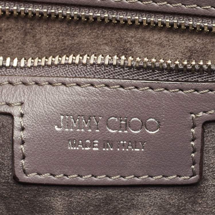 Pre Owned Jimmy Choo Madeline Multicolor Python Top Handle Bag