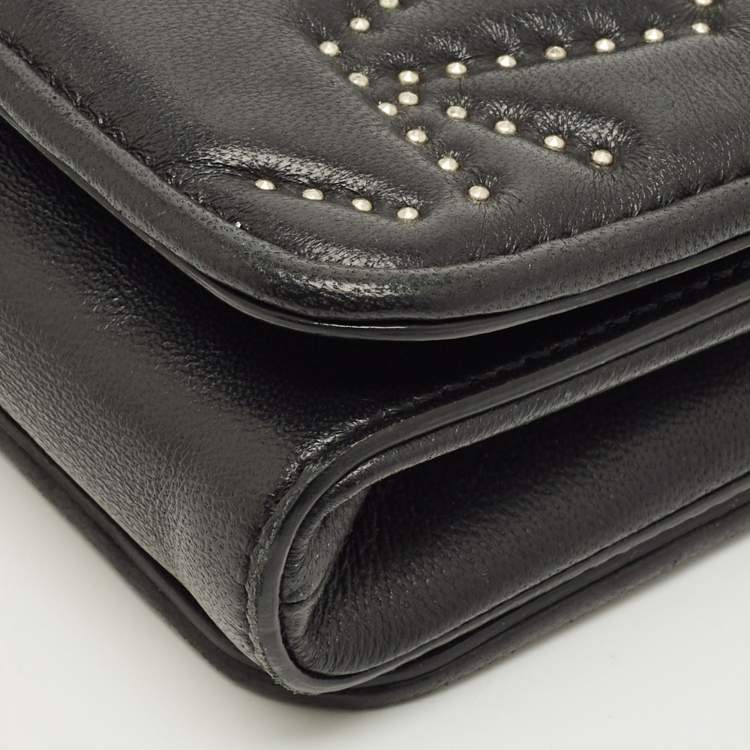 مملوكة مسبقًا Jimmy Choo Star Studded Helia Black Leather Shoulder Bag