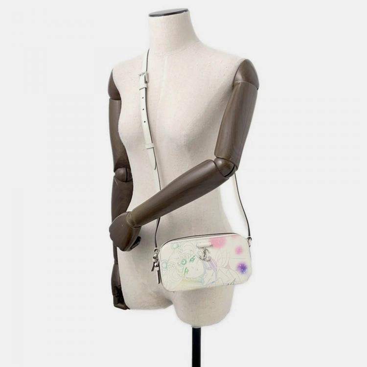 Pre Owned Jimmy Choo Sailor Moon Collaboration Avenue Phone Holder White Leather