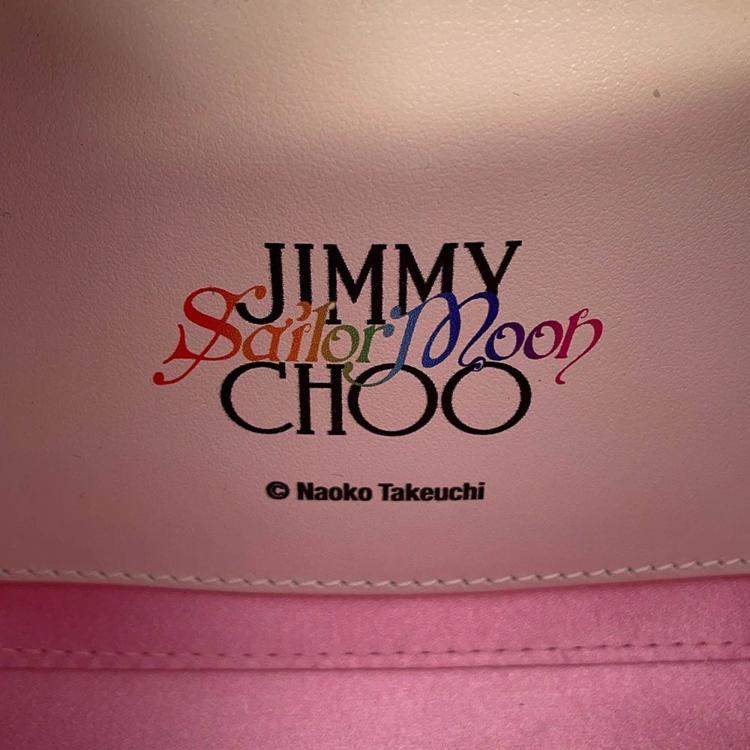 Pre Owned Jimmy Choo Sailor Moon Collaboration Avenue Phone Holder White Leather