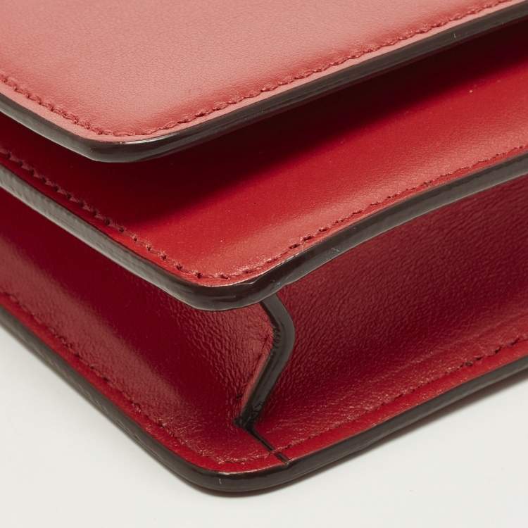 Pre Owned Jimmy Choo Palace Red Leather Clutch Bag