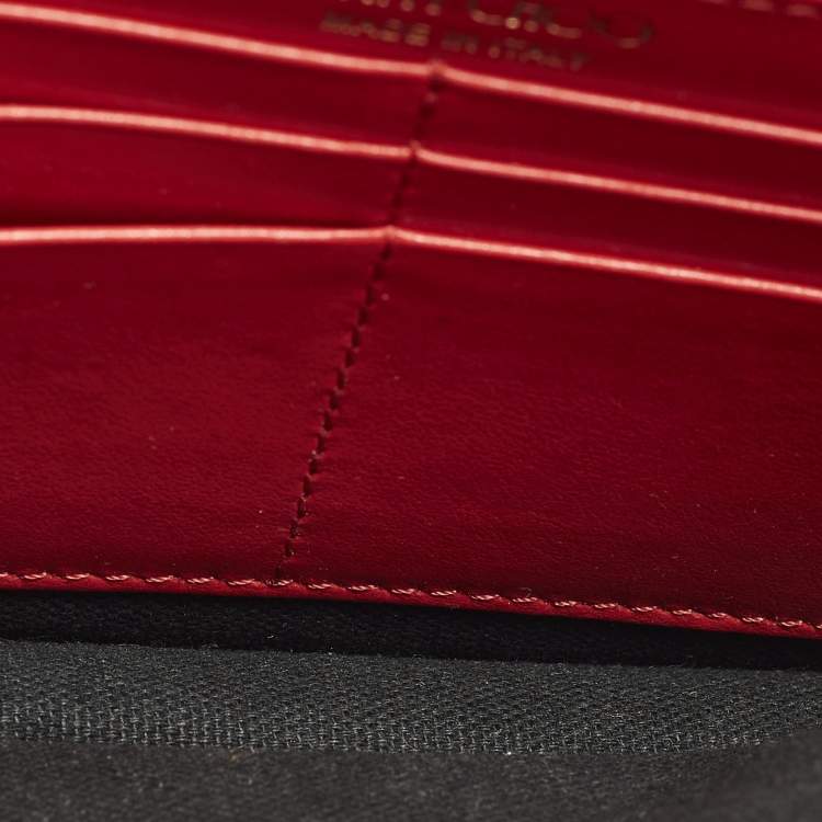 Pre Owned Jimmy Choo Palace Red Leather Clutch Bag