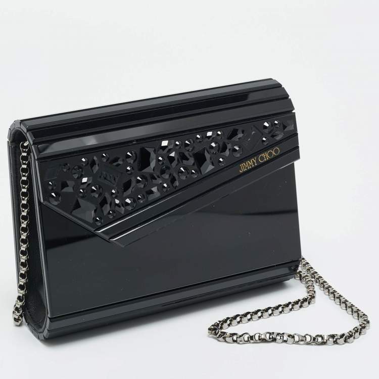 مملوكة مسبقًا حقيبة كلتش جيمي تشو كاندي أكريليك زرقاء