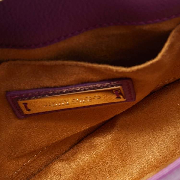 Pre Owned Jimmy Choo Rebel Pink Leather Top Handle Bag