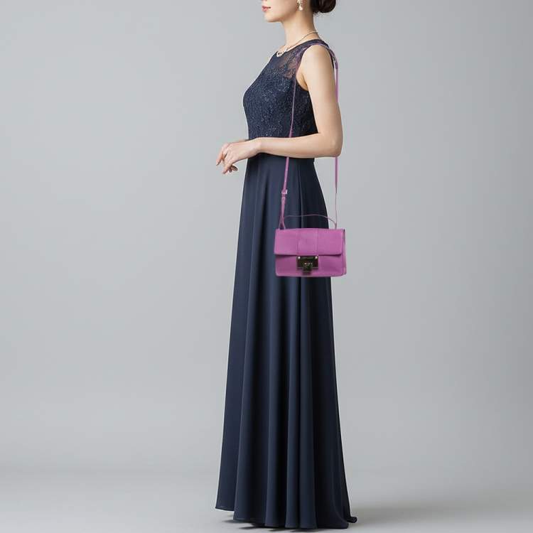 Pre Owned Jimmy Choo Rebel Pink Leather Top Handle Bag